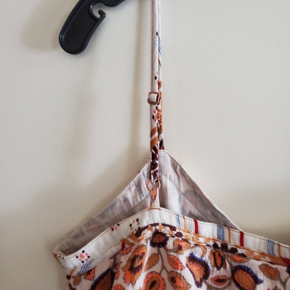 Aerie Boho Spaghetti Strap Midi Dress Mixed Pattern Summer Dress Size Large - Picture 3 of 10